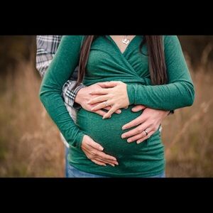 Heather Green Maternity Shirt